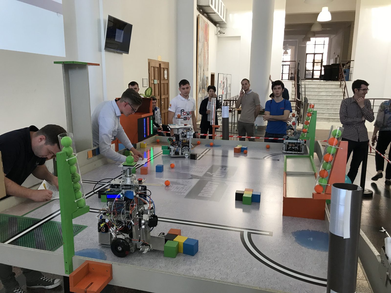 GT Robot competition arena with student teams